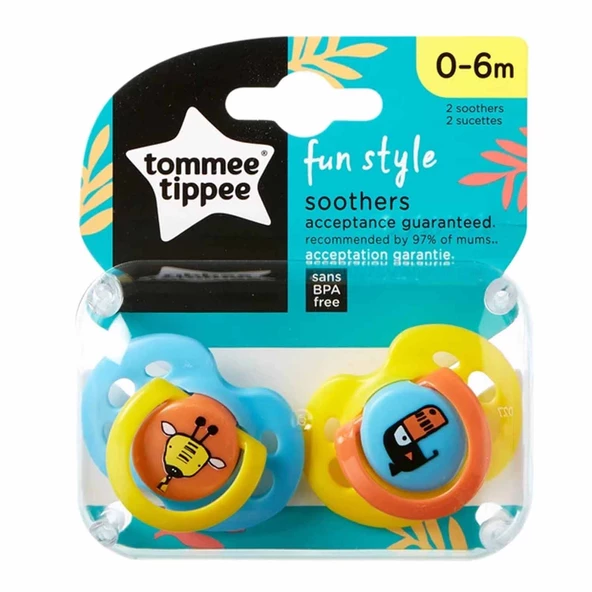 Tommee Tippee Fun Style Ortodontik Emzik 2'li 0-6 Ay - 3