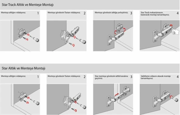 Samet Star Düz Menteşe Havşalı - 2