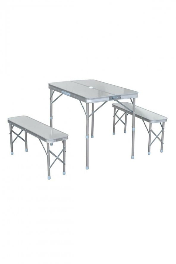 Piknik Masa Seti 90x60 Katlanır Masa + 2 Adet Kamp Sandalyesi Katlanır Sandalye - 4