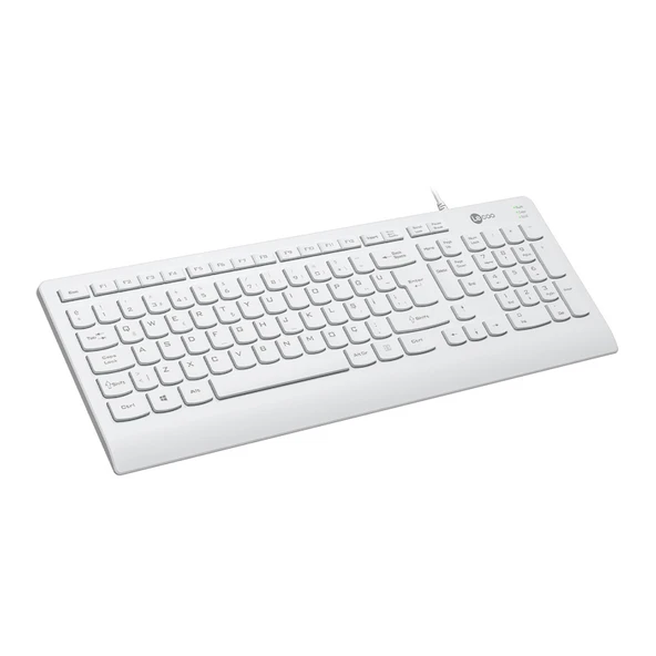 Lenovo Lecoo KB103 USB Kablolu Klavye Q Beyaz - 7