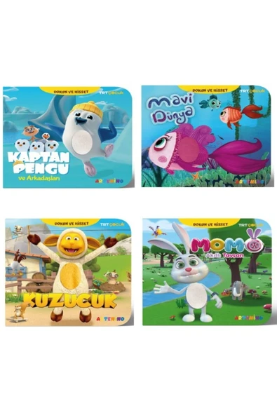 TRT ÇOCUK DOKUN VE HİSSET 4 LÜ SET KİTAP ürün görseli