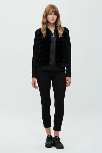 Daido Kadın Oversize Peluş Fermuarlı Kaban - Yeni Sezon