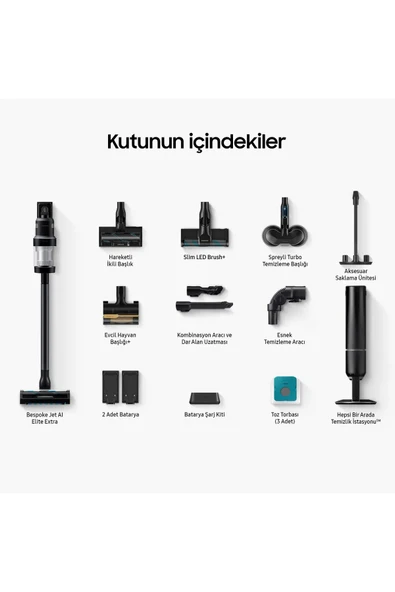 Samsung VS25C9779QK Bespoke Jet Aı Elite Extra Dikey Elektrikli Süpürge - 3