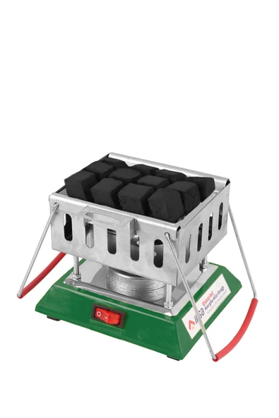 Elektrikli Nargile Köz Yakma Makinası Nargile Kömür Ocağı, Maşa Hediye - 10