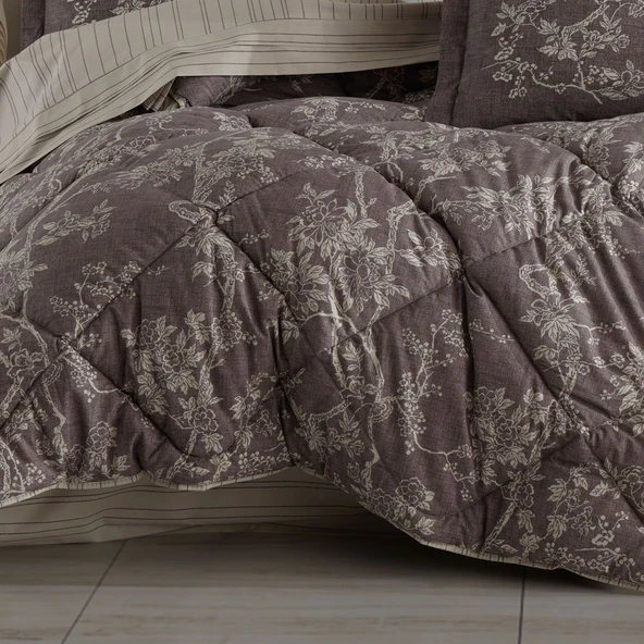 Hobby Dream Kahve - Poplin Çift Kişilik Uyku Seti - 3