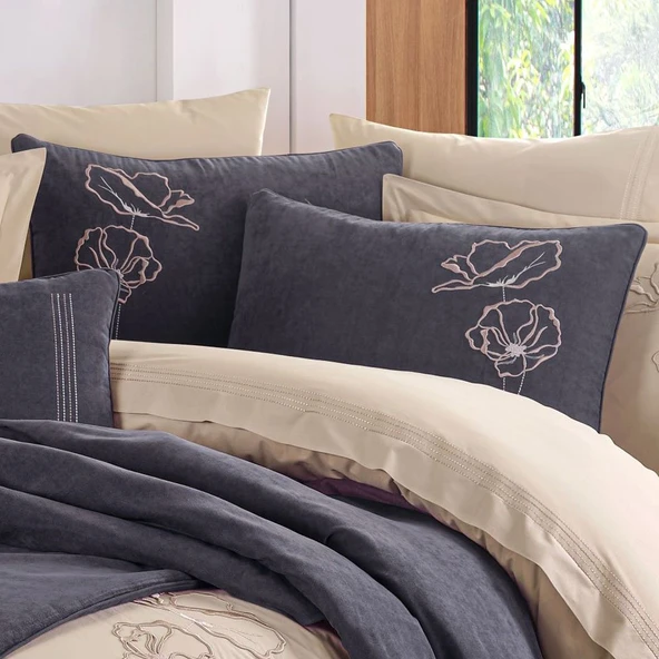 Hobby Novia Çeyiz Seti - Antrasit - Resim 3