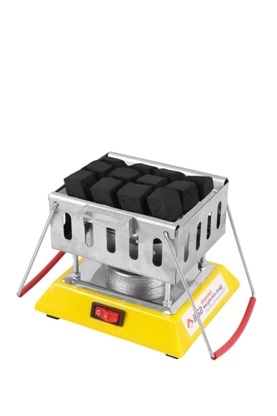 Elektrikli Nargile Köz Yakma Makinası Nargile Kömür Ocağı, Maşa Hediye - 4