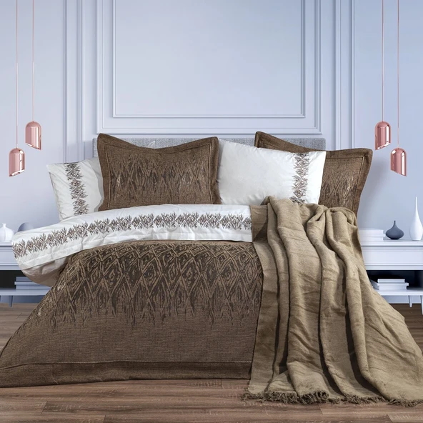 Hobby Trendy Çeyiz Seti - Karo - Kahve ürün görseli