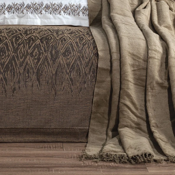 Hobby Trendy Çeyiz Seti - Karo - Kahve - Resim 3