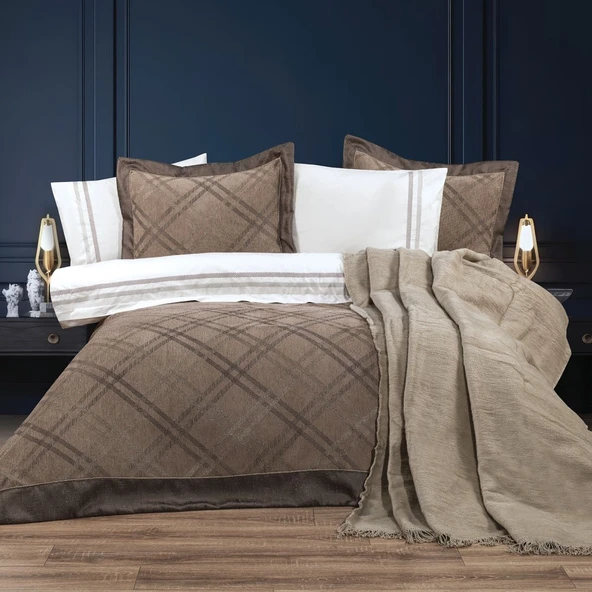 Hobby Trendy Çeyiz Seti - Ekose - Kahve ürün görseli