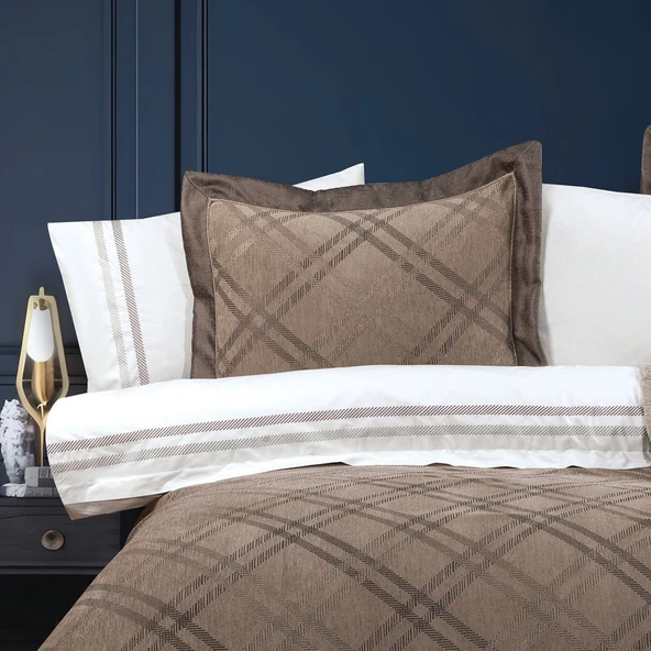 Hobby Trendy Çeyiz Seti - Ekose - Kahve - Resim 2