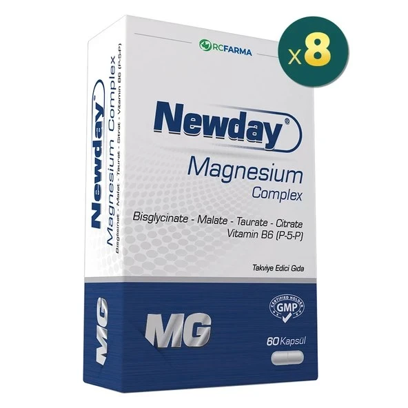 Newday Magnezyum Complex 60 Kapsül 8 Adet