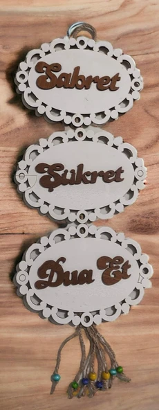 Sabret Şükret Dua Et Duvar Askılık
