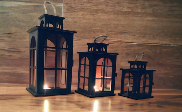 Küçük Boy Üçlü Gece Lambası Mumluk