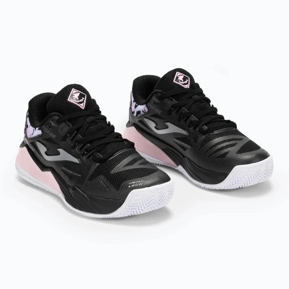 Joma Spin Kadın Siyah Toprak - Sert Kort Tenis & Padel Ayakkabısı TSPILS2501OM - Resim 2