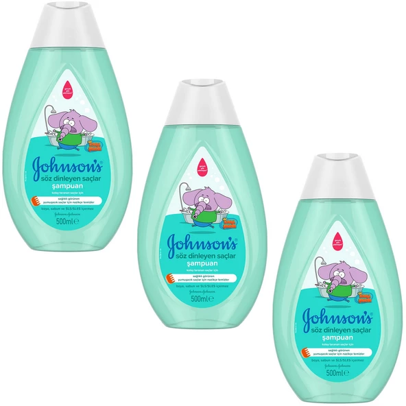 Johnsons Baby Kral Şakir Söz Dinleyen Saçlar Şampuan 500 ml 3 ADET