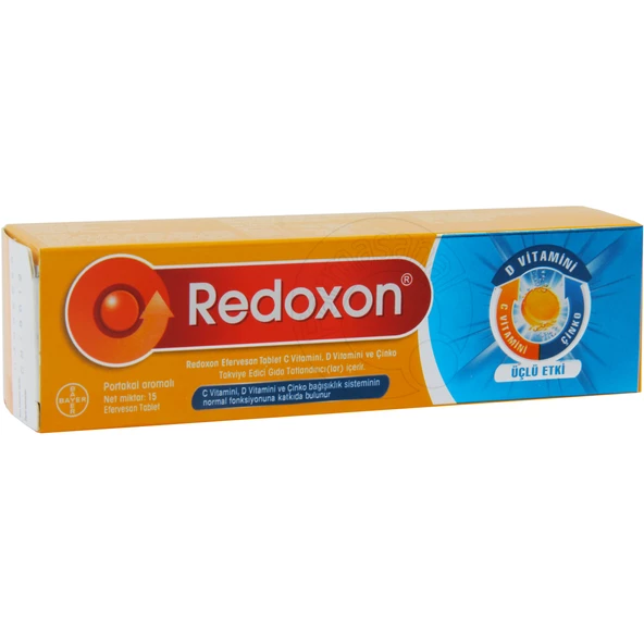 Redoxon Üçlü Etki C Vitamini D Vitamini Çinko Efervesan 15 Tablet