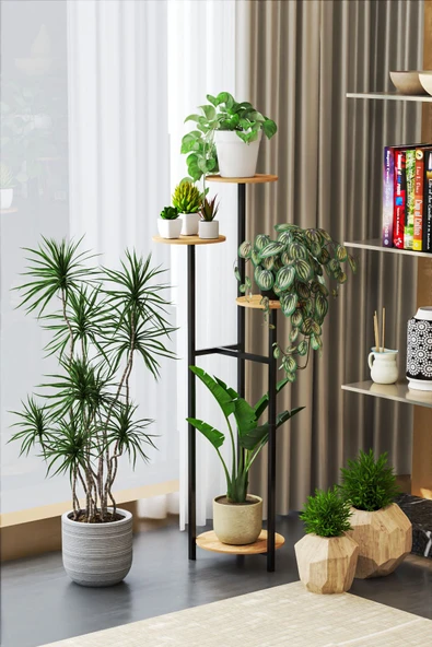 Retodesign 4 Yuvarlak Raflı Çiçeklik 1480