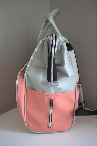 By-Ka Bebek Bakım Çantası Organizatör Fonksiyonel Anne Bebek Bakım Sırt Çantası - 5