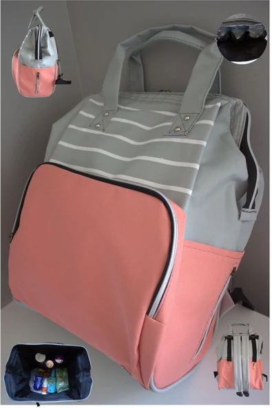 By-Ka Bebek Bakım Çantası Organizatör Fonksiyonel Anne Bebek Bakım Sırt Çantası