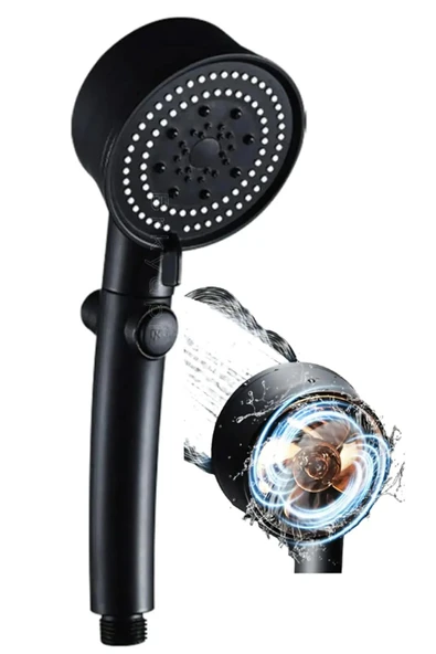 By-Ka Turbo Pervaneli 5 Fonksiyonlu Filtreli Yüksek Basınçlı Duş Başlığı - 2