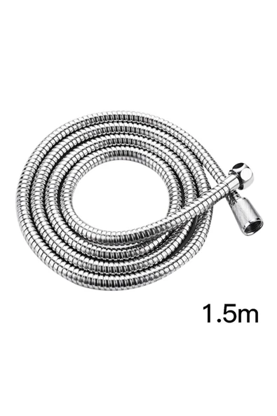 By-Ka 5 Fonksiyon Duş Başlığı Kolay Montaj Duş Askısı 1,5 Krom Duş Hortumu Duş Seti - 2