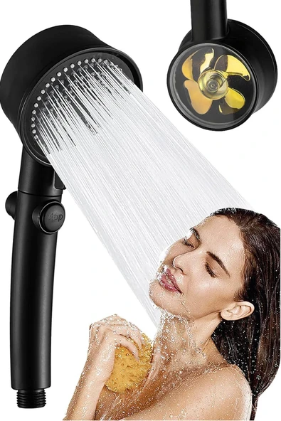 By-Ka Turbo Pervaneli 5 Fonksiyonlu Filtreli Yüksek Basınçlı Duş Başlığı