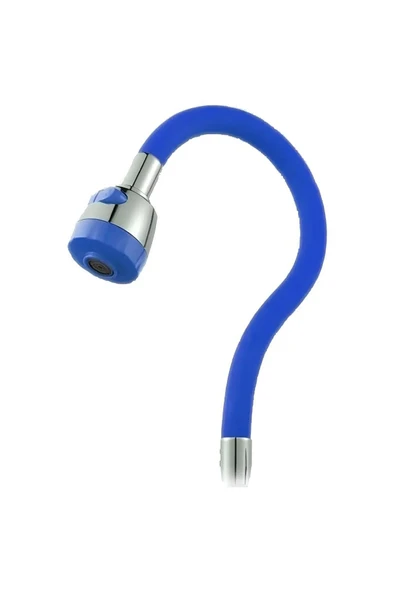 By-Ka Renkli Silikonlu Oynar Başlıklı 2 Fonksiyonlu Spiral Musluk Başlığı - Siyah - 2