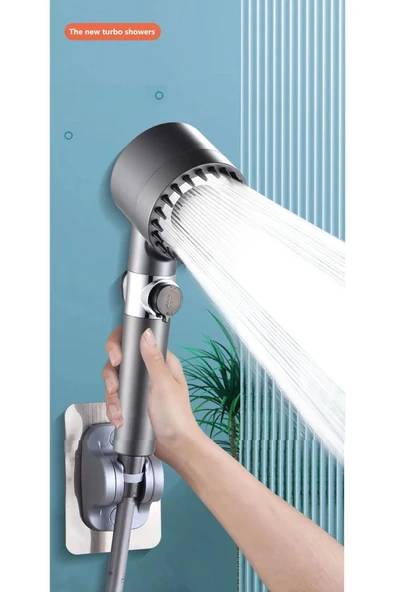 3 Fonksiyonlu Start Stop Tuşlu Filtreli Basınçlı Masaj Etkili Duş Başlığı