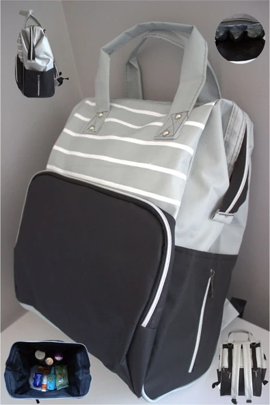 By-Ka Bebek Bakım Çantası Organizatör Fonksiyonel Anne Bebek Bakım Sırt Çantası - 2