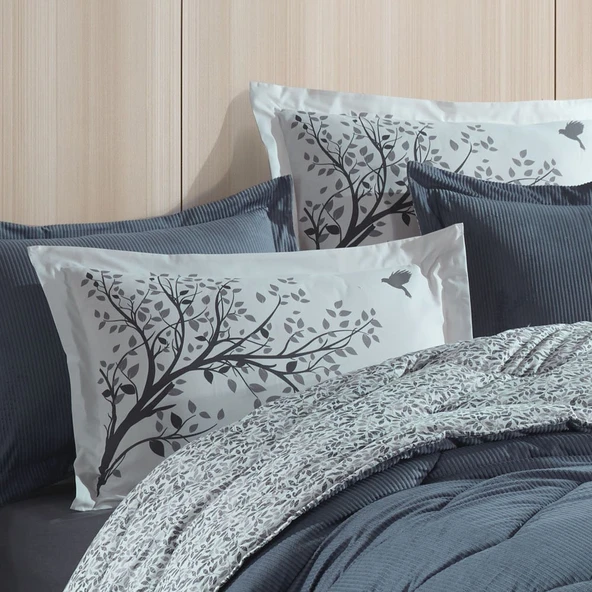 Hobby Comfort Yorgan Seti -Çift Kişilik - Arianna Gri - 2