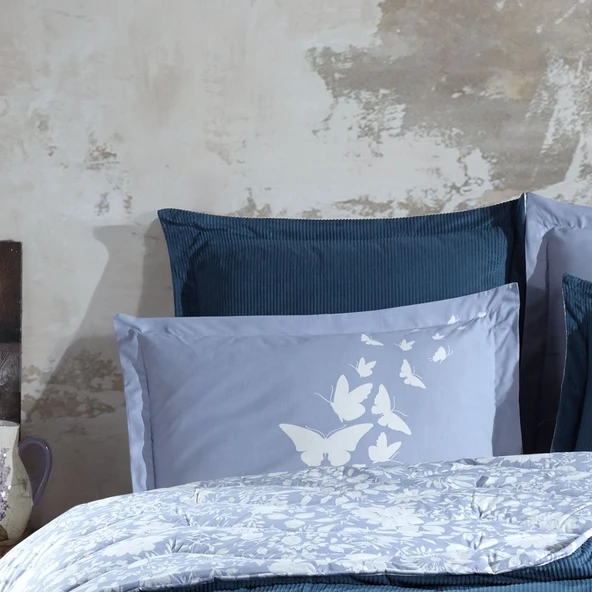 Hobby Comfort Yorgan Seti -Çift Kişilik - Hira Mavi - 2