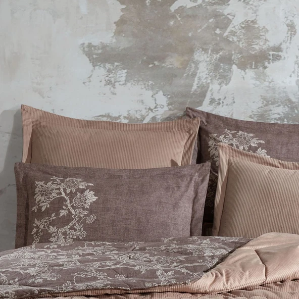 Hobby Comfort Yorgan Seti -Çift Kişilik - Dream Kahve - 2