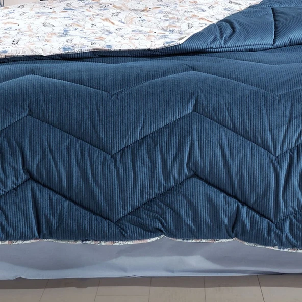 Hobby Comfort Yorgan Seti -Çift Kişilik - Fiesta Mavi - 3