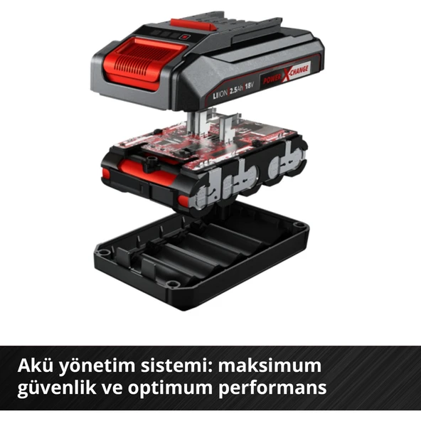 EINHELL 18V 2,5AH PCX STARTER KİT AKÜ ŞARJ CİHAZI - 6