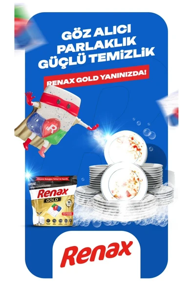 RENAX Gold Bulaşık Makinesi Kapsülü Hepsi Bir Arada 30 Lu - 4