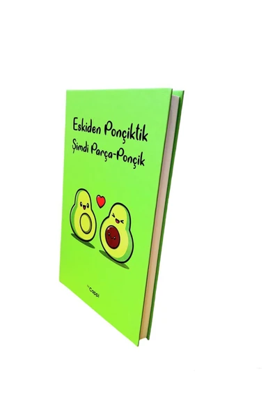 AVAKADO yeşil renk yazılı sözlü sert kapak Hatıra Defteri Günlük Anı defteri NOT DEFTERİ VE AJANDA - Resim 4