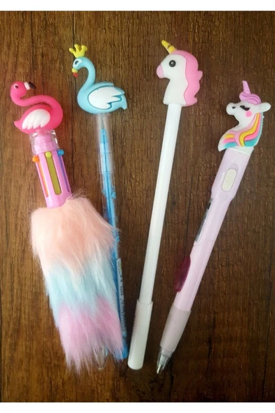 Hedıyelık Flamıngo Unıcorn Kalem Set Fu9898 - 3