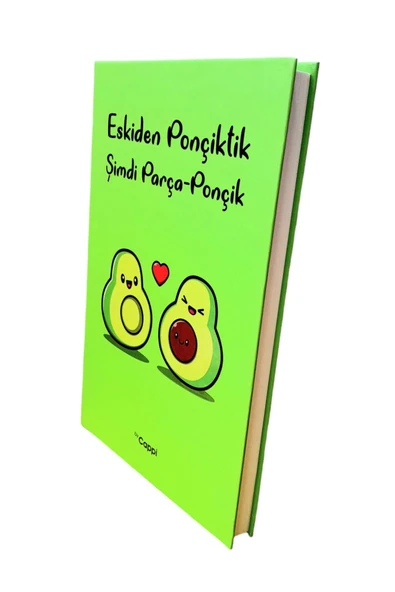 AVAKADO yeşil renk yazılı sözlü sert kapak Hatıra Defteri Günlük Anı defteri NOT DEFTERİ VE AJANDA - Resim 2