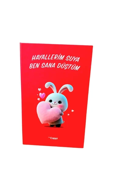 KIRMIZI Renk yazılı sözlü sert kapak Hatıra Defteri Günlük Anı defteri NOT DEFTERİ VE AJANDA - Resim 3