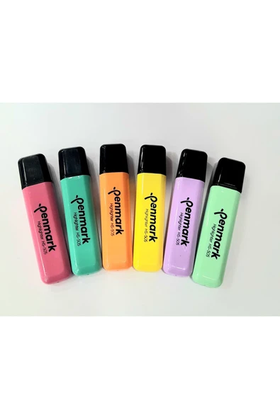 penmark Highlighter Pastel Fosforlu Kalem 6 Renk - 2