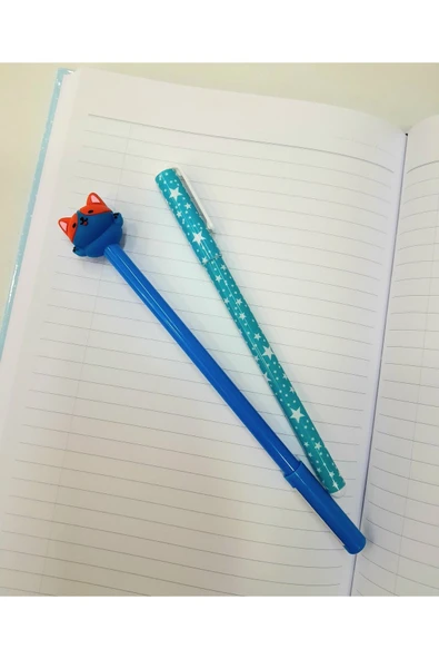 PANDA OKUL -HATIRA-ANI GÜNLÜK DEFTERİ -KEDİ JEL KALEM-TÜKENMEZ KALEM OKUL SETİ - 3