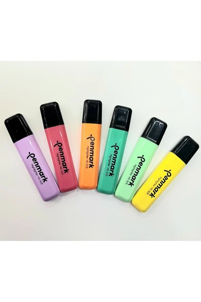penmark Highlighter Pastel Fosforlu Kalem 6 Renk