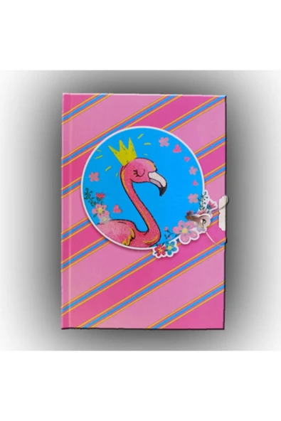 Çınar Uni Note Kilitli Günlük & Hatıra Defteri Flamingo Queen