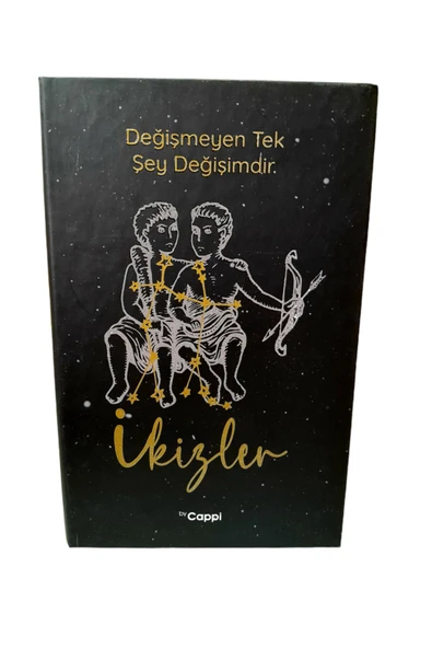 İKİZLER BURCU Burç Defter 14*20 Sert Kapak Çizgili Kabartmalı Defter