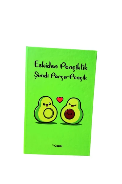 AVAKADO yeşil renk yazılı sözlü sert kapak Hatıra Defteri Günlük Anı defteri NOT DEFTERİ VE AJANDA - Resim 3