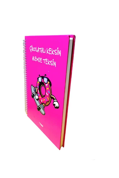 DONUT yazılı sözlü sert kapak OKUL DEFTERİ Günlük Anı defteri NOT DEFTERİ VE AJANDA - Resim 3
