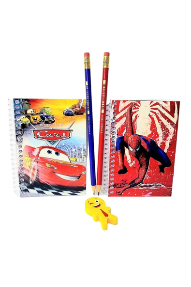 ERKEK MODELİ 2 ADET  NOT DEFTERİ -2 ADET SİLGİLİ KURŞUN KALEM SETİ - Resim 2