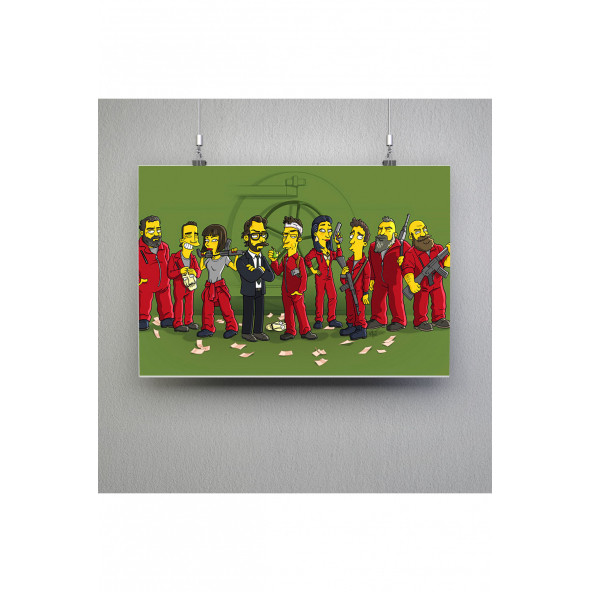 La Casa de Papel Poster Model 1 (KİTAP AYRACI HEDİYE)