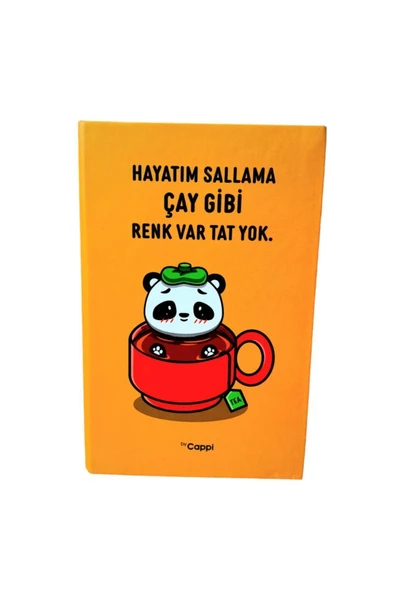 TURUNCU Renk yazılı sözlü sert kapak Hatıra Defteri Günlük Anı defteri NOT DEFTERİ VE AJANDA - Resim 2